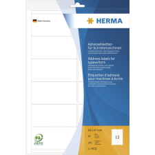 HERMA Adressetik. 94x47   mm Papier matt Ecken rund 240 St. (4432) etikett