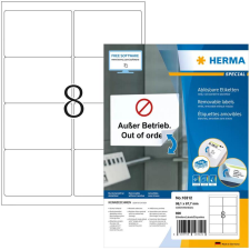 HERMA Adressetiketten A4 weiß 99,1x67,7 mm opak 800 St. (10312) etikett