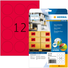 HERMA Etiketten A4 neon-rot   60 mm rund Papier matt 240 St. (5156) etikett