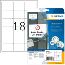 HERMA Etiketten A4 weiß 63,5x46,6 mm ablösbar Papier 450 St. (4203) etikett
