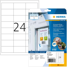 HERMA Folien-Etiketten A4 66x33.8mm   weiß ablösbar   480St. (4573) etikett