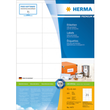 Herma GmbH Herma etikett fehér, A4, 70x41mm (21) etikett