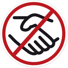 HERMA Hinweisetiketten Händeschütteln schwarz/rot/weiß 20St. (12926) etikett