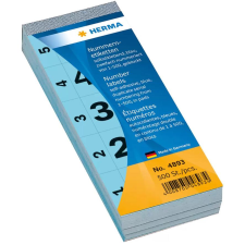 HERMA Nummernblock selbstklebend 1-500 blau 28x56 mm (4893) etikett