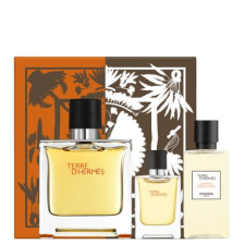 Hermes Terre D Hermes Parfum SET: EDP 75ml + EDP 5ml + tusfürdő gél 40ml kozmetikai ajándékcsomag