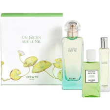 Hermes Un Jardin Sur Le Nil, SET: edt 100ml + 15ml + tusfürdő gél 40ml kozmetikai ajándékcsomag