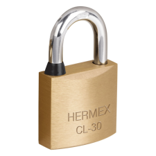  HERMEX CL-30 Sárgaréz lakat, 30 mm, 2 kulcs (43427) lakat
