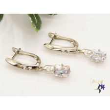  Herta antiallergén white csüngős fülbevaló-rodium fülbevaló