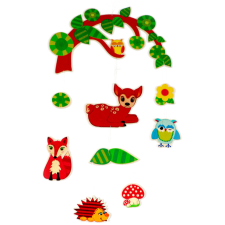 Hess forgó körhinta kiságy fölé erdei állatokkal készségfejlesztő