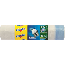 Hewa HEWA Önzáró szalagos szemeteszsák 70L 64*70cm - 15db/tek (Karton - 30 tek) tisztító- és takarítószer, higiénia