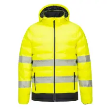  Hi-Vis Ultrasonic fűthető dzseki PW_S548YBRXXXL Sárga/Fekete - XXXL méret láthatósági ruházat