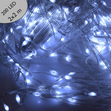  Hideg fehér, vezetékes LED Fényfüggöny 200db izzóval karácsonyfa izzósor