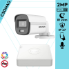  Hikvision 1 cső kamerás analóg megfigyelőrendszer 2MP biztonsági kamera, ColorVu Dual-light látható fény 20m, beépített mikrofonnal, kültéri