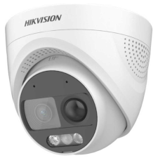 Hikvision 2 MP ColorVu THD WDR fix dómkamera; villogó fény és hang riasztás; mikrofon, PIR megfigyelő kamera