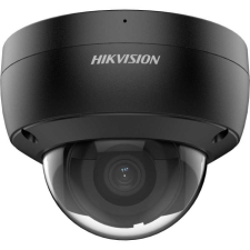 Hikvision 4 MP AcuSense WDR fix EXIR IP dómkamera; hang I/O; riasztás I/O; beépített mikrofon; fekete megfigyelő kamera