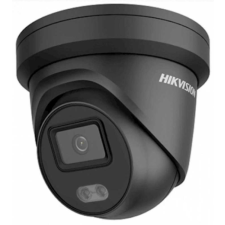 Hikvision 4 MP WDR fix ColorVu AcuSense IP dómkamera; láthatófény; fény- és hangriasztás; fekete megfigyelő kamera