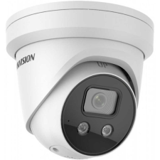 Hikvision 4 MP WDR fix EXIR AcuSense IP dómkamera; beépített mikrofon; fény/hangriasztás; riasztás I/O megfigyelő kamera