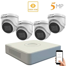 Hikvision 5 megapixeles 4 dome kamerás rendszer 30 méteres látótávolsággal megfigyelő kamera