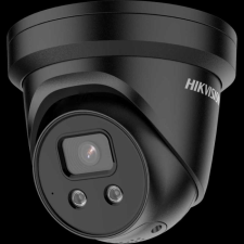 Hikvision 8 MP AcuSense WDR fix EXIR IP dómkamera; beépített mikrofon; fekete megfigyelő kamera