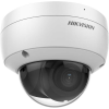 Hikvision IP, Dómkamera, 4MP, Fix objektív, 4mm, IR 40m, SD fogl., Beépített mic, Hang-riasztás in/out