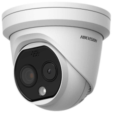 Hikvision IP hő- (256x192) 50°x37,3° és láthatófény (4 MP) kamera; -20°C-550°C; villogó fény/hangriasztás megfigyelő kamera