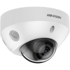Hikvision IP, Mini dómkamera, 8 MP, Fix objektív, 2.8mm, EXIR 30m,  IR,  Hang/riasztás I/O