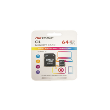 HIKVISION STORAGE Hikvision MicroSD kártya - 64GB microSDHC™, Class 10 and UHS-I, TLC ,V30 (R/W Speed 92/30 MB/s) memóriakártya
