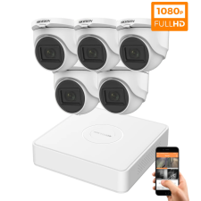 Hikvision TurboHD-TVI 5 kamerás dome kamerarendszer 2MP megfigyelő kamera