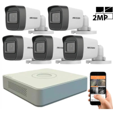 Hikvision TurboHD-TVI 5 kamerás kamerarendszer 2MP megfigyelő kamera