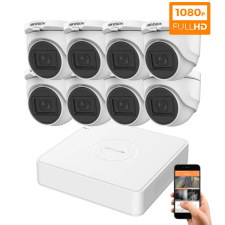 Hikvision TurboHD-TVI 8 dome kamerás kamerarendszer 2MP (Hikvision-dome-08) megfigyelő kamera
