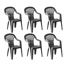  Himara Kerti szék Antracit - 6 DB O kerti bútor