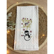  Hímzett Merry and Bright karácsonyi konyharuha lakástextília