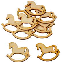  Hintaló natúr fa 5cm 10db-os dekorációs kellék