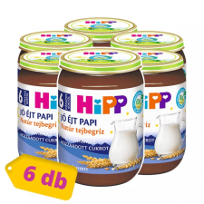 Hipp BIO jó éjt papi natúr tejbegríz, 6 hó+ (6x190 g) bébiétel