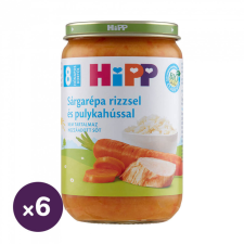Hipp BIO sárgarépa rizzsel és pulykahússal, 8 hó+ (6x220 g) bébiétel