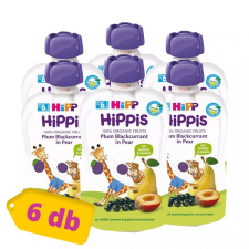 Hipp HiPPiS BIO gyümölcspép szilva-feketeribizli körtében, 6 hó+ (6x100 g) bébiétel