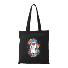  Hipster unicorn - Bevásárló táska Fekete egyedi ajándék