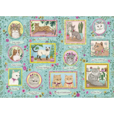Híres macskák 1000 darabos puzzle puzzle, kirakós