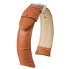 Hirsch Duke borjúbőr óraszíj, mézbarna, 22/20mm