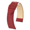 Hirsch Osiris Nubuck borjúbőr óraszíj, burgundi, 18/16M
