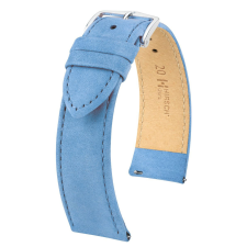 Hirsch Osiris Nubuck borjúbőr óraszíj, világoskék, 14/12M óraszíj