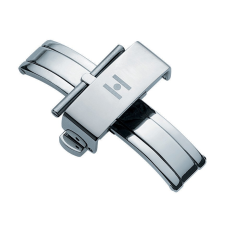 Hirsch pillangózár 20 mm, ezüst óraszíj