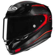 HJC RPHA 12 CARBON Keres MC1 zárt motoros bukósisak fekete-piros bukósisak