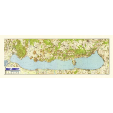 HM Balaton falitérkép antik HM 1939 fakszimile falitérkép térkép
