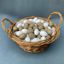 Hobbibázis Műanyag tojás mini 2,5 cm barna dekorációs kellék