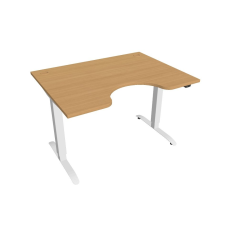  Hobis Motion Ergo elektromosan állítható magasságú íróasztal - 2 szegmensű, standard vezérléssel Szélesség: 120 cm, Szerkezet színe: fehér RAL 9016, Asztallap színe: bükkfa íróasztal