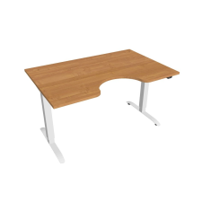  Hobis Motion Ergo elektromosan állítható magasságú íróasztal - 2 szegmensű, standard vezérléssel Szélesség: 140 cm, Szerkezet színe: fehér RAL 9016, Asztallap színe: égerfa íróasztal