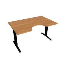  Hobis Motion Ergo elektromosan állítható magasságú íróasztal - 2 szegmensű, standard vezérléssel Szélesség: 140 cm, Szerkezet színe: fekete RAL 9005, Asztallap színe: égerfa íróasztal