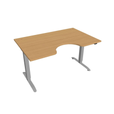  Hobis Motion Ergo elektromosan állítható magasságú íróasztal - 2 szegmensű, standard vezérléssel Szélesség: 140 cm, Szerkezet színe: szürke RAL 9006, Asztallap színe: bükkfa íróasztal