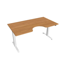  Hobis Motion Ergo elektromosan állítható magasságú íróasztal - 2 szegmensű, standard vezérléssel Szélesség: 160 cm, Szerkezet színe: fehér RAL 9016, Asztallap színe: égerfa íróasztal